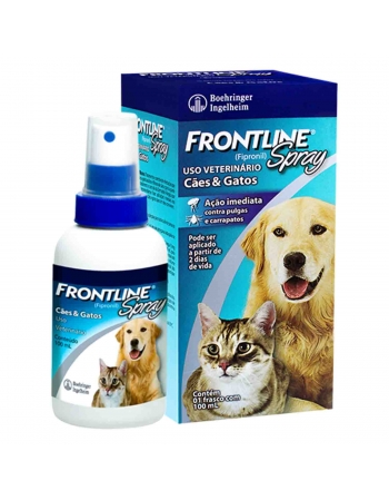Frontline Spray Para Cães e Gatos Antipulgas e Carrapatos com 100ml Boehringer