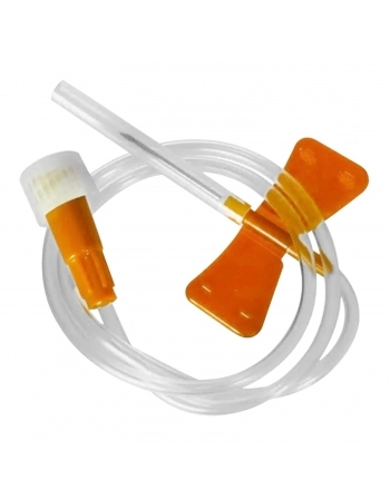 Scalp Nº25G Estéril Laranja Acesso Venoso Ciruti