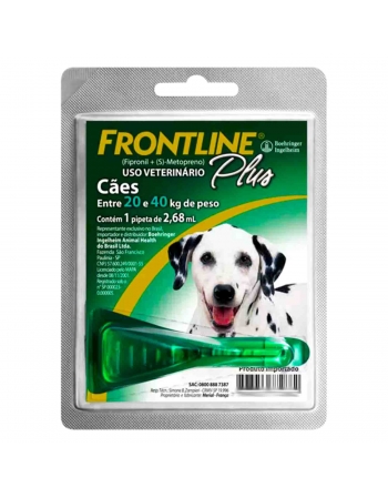 Frontline Plus G Antipulgas e Carrapatos Cães 20kg a 40kg Boehringer