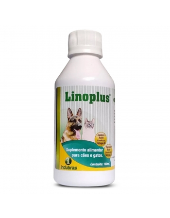 Validade:18/10/2023-LinoPlus Suplemento Alimentar Para Cães E Gatos 180ml Indubras