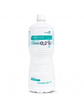 Solução Antisséptica Aquosa Clorexidina 0,2% Chlorclear 1 Litro Vic Pharma