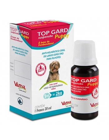 Top Gard Puppy Suspensão Vermífugo 20ml Vansil