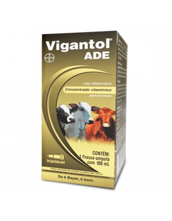 Vigantol ADE Suplemento Vitamínico Injetável 100ml Elanco