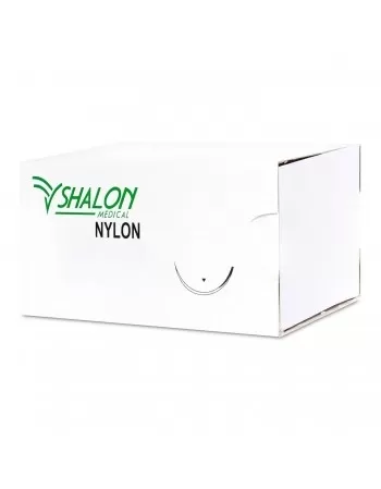 Fio De Sutura Nylon 5-0 Com Agulha 3/8 2 45cm Sertix Shalon