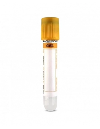 Tubo de Coleta Com Gel 3,5ml Tampa Amarela Com 100 unidades - Labor Import