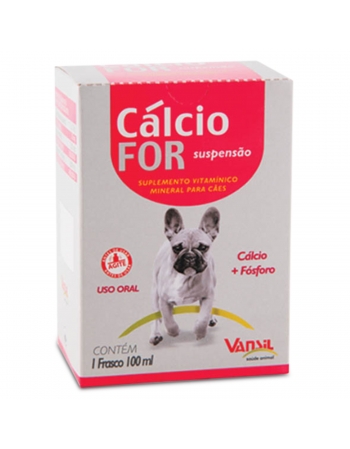 Cálcio For Suspensão Suplemento Vitamínico para Cães 100ml Vansil