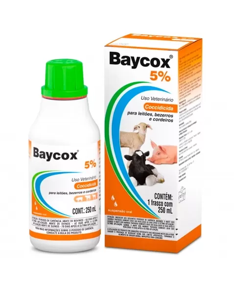 Baycox 5% Suspensão Oral Coccidicida 250ml Elanco