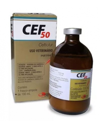 CEF 50 Ceftiofur Injetável Antimicrobiano 100ml Agener