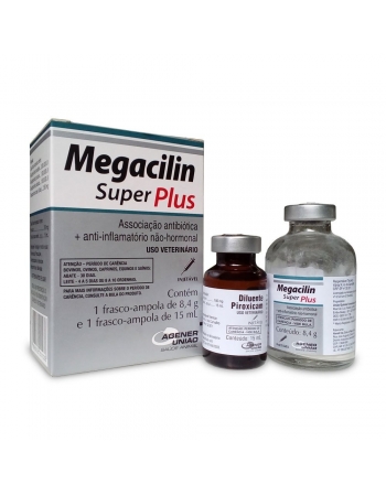 Megacilin Super Plus Injetável Frasco 8,4g + Diluente 15ml Agener