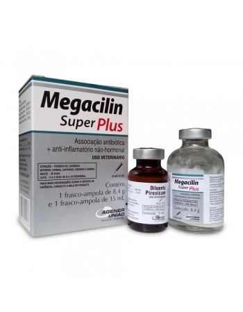 Validade 30/09/2024 Megacilin Super Plus Injetável Frasco 8,4g + Diluente 15ml Agener