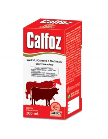 Calfoz 200ml Cálcio Fósforo e Magnésio Injetável Calbos