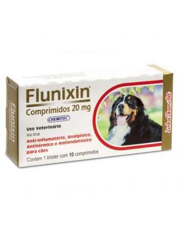 Flunixin Anti-Inflamatório Para Cães com 10 Comprimidos Chemitec