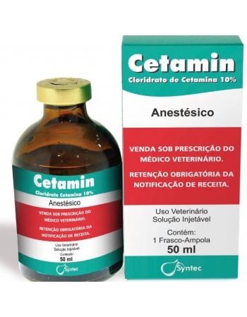 Cetamin® 10% Anestésico Injetável 50 ml- Syntec