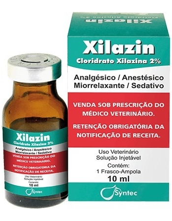 Xilazin Sedativo Injetável 10ml Xilazina 2% - Syntec