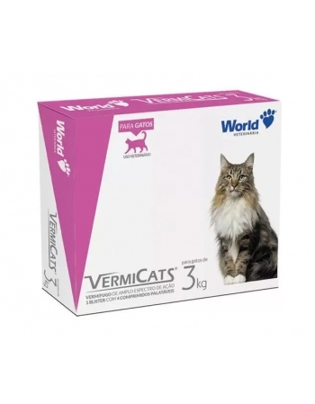 VERMICATS 600MG 4COMP - 3KG (ROSA)