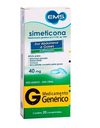 SIMETICONA 40MG C/20CPR - EMS