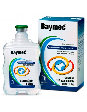 Baymec 1% Injetável Parasiticida Ivermectina 1 Litro Elanco