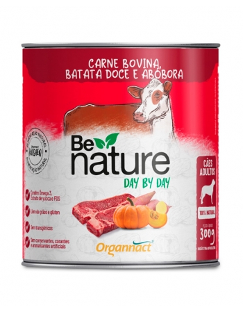 Alimento Natural Be Nature Day By Day para Cães Adultos Sabor Carne 300g Organnact
