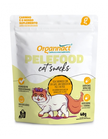Petisco Pelefood Cat Snacks Gatos 40g Organnact