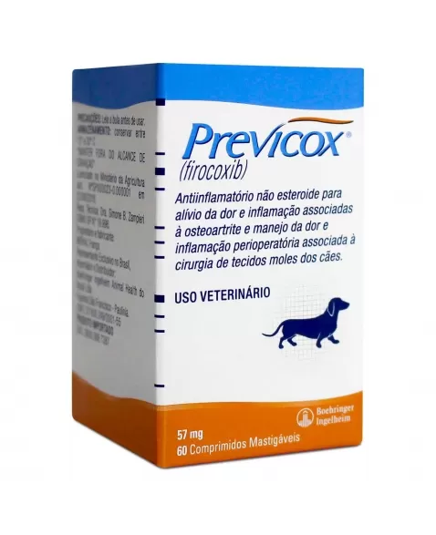 Previcox Dog 57mg Anti-Inflamatório com 60 Comprimidos Boehringer