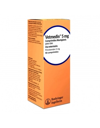 Vetmedin CPR Mastigavel 5MG 50 Comprimidos