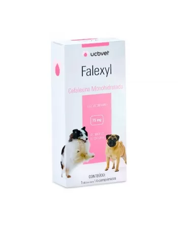 Falexyl Antibiótico para Cães com 14 Comprimidos 75mg UCBVET