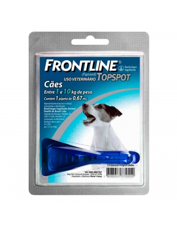 Frontline Topspot P Antipulgas e Carrapatos Cães 1kg a 10kg Boehringer
