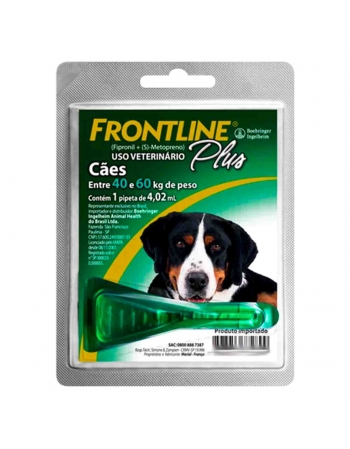 Frontline Plus GG Antipulgas e Carrapatos Cães 40 a 60kg Boehringer
