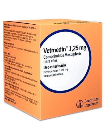 Vetmedin CPR Mastigavel 1,25MG 50 COMP