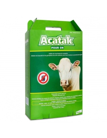 Acatak Pour On Carrapaticida Galão com 5 Litros Sem Aplicado Elanco