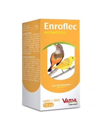 Enro Flec Antibiótico Para Pássaros 10ml Vansil