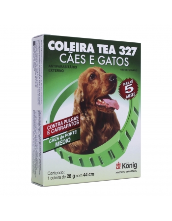 Coleira Antipulgas para Cães Pequenos e Médios Tea 327 28g 44cm Konig