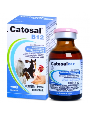 Catosal B12 Injetável 20ml Fósforo Orgânico Suplemento Vitamínico Elanco