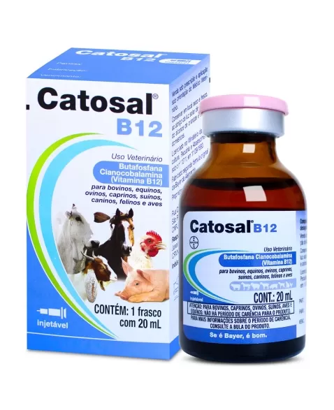 Catosal B12 Injetável 20ml Fósforo Orgânico Suplemento Vitamínico Elanco