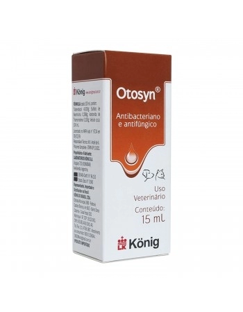 Otosyn Solução Otológica 15ml para Cães e Gatos Konig