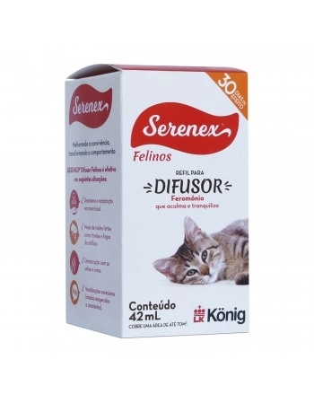 Serenex Refil Felino 42ml Difusor Comportamental para Gatos Konig