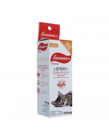 Serenex Spray Felino 70ml Spray Comportamental para Gatos Konig