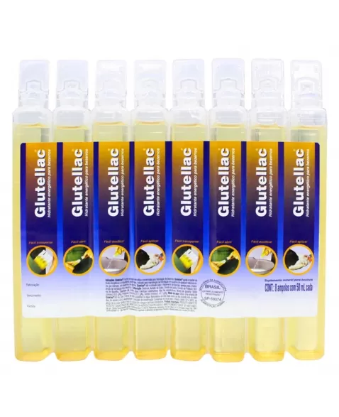 Glutellac Eletrolítico Suplemento Hidratante Com 8 Ampolas 50ml Elanco