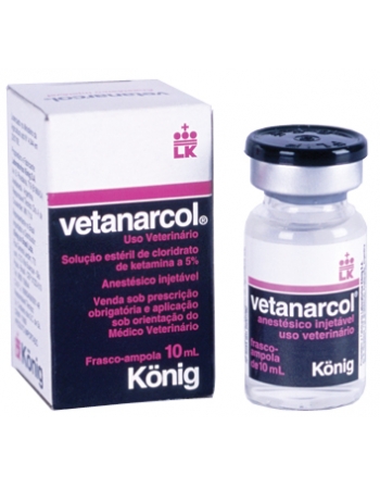 Anestésico Vetanarcol (Cloridrato de Ketamina) 10ML