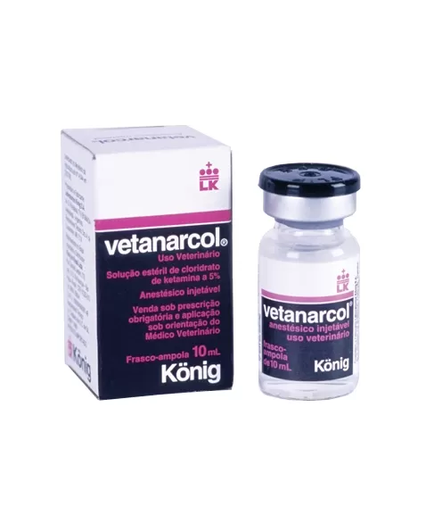 Anestésico Vetanarcol (Cloridrato de Ketamina) 10ML