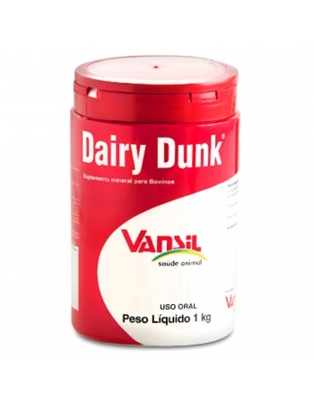 Validade 22/08/2024 Dairy Dunk Suplemento Mineral para Bovinos 1kg Vansil