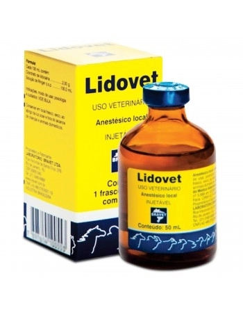 Lidovet Injetável 50ml Anestésico Local Bravet