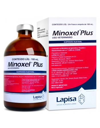 Minoxel Plus 5G Antibiótico para Bovinos Frasco Ampola 100ml Elanco