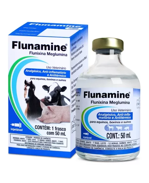 Flunamine Anti-Inflamatório e Analgésico Injetável 50ml Elanco
