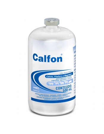 Calfon Injetável Suplemento Cálcio Fósforo e Magnésio 500ml Elanco