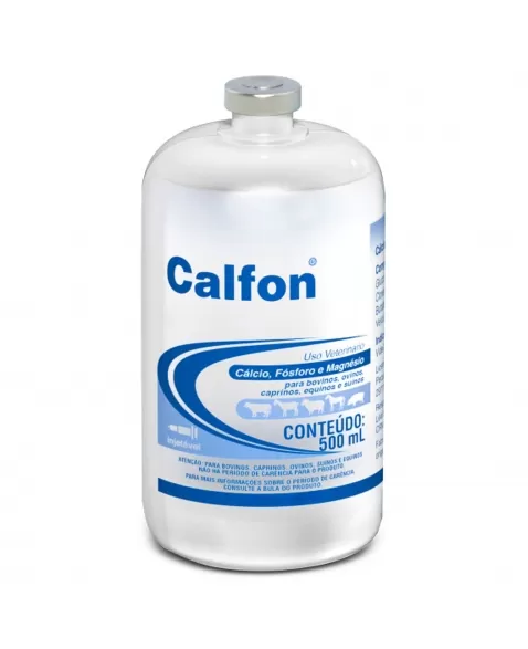 Calfon Injetável Suplemento Cálcio Fósforo e Magnésio 500ml Elanco