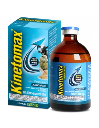 Kinetomax Antibiótico Injetável para Bovinos Suínos e Ovinos 100ml Elanco