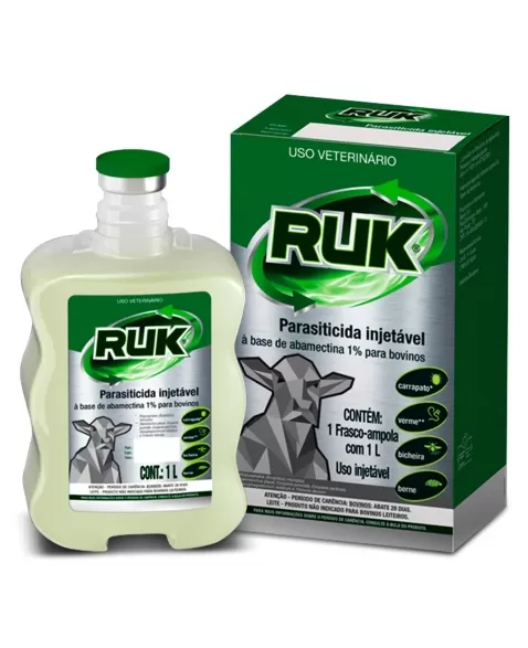 RUK Abamectina 1% Parasiticida Injetável 1 Litro Elanco