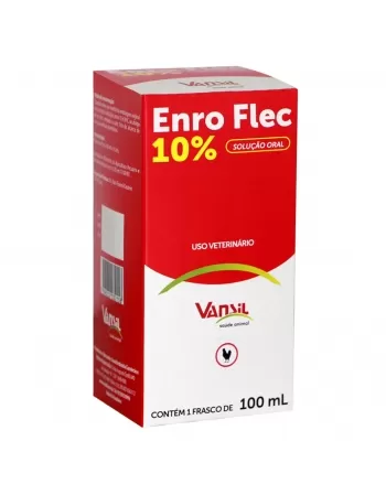 Enro Flec 10% Antibiótico Oral 100ml para Aves Vansil
