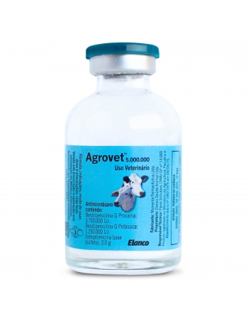 Agrovet 5.000.000 UI Antibiótico Injetável para Bovinos 15ml Elanco